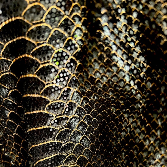 ✨NWOT✨ CACHE Absolutely Stunning Snake Leather Jacket with Fur Trim - Size 4 - Picture 8 of 12